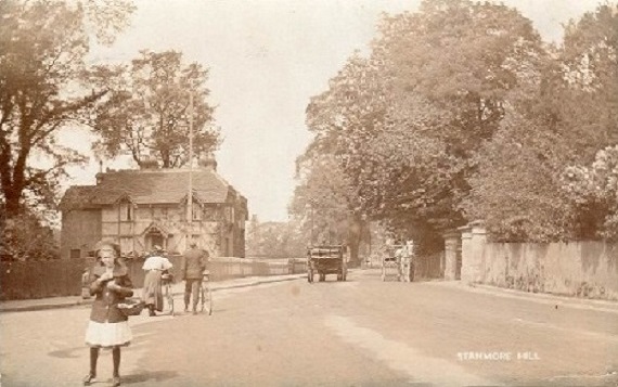 Stanmore Hill - at the junction with Green Lane, early 1900's